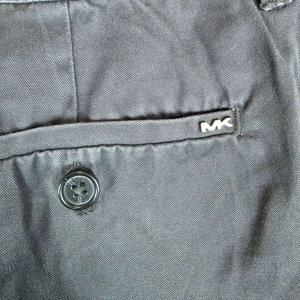Michael Michael Kors Men's Flat Front Chino Shorts Black Size 40 Casual Cotton